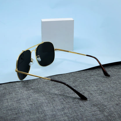 MT Mastar 002 Gold And Black Unisex Sunglasses